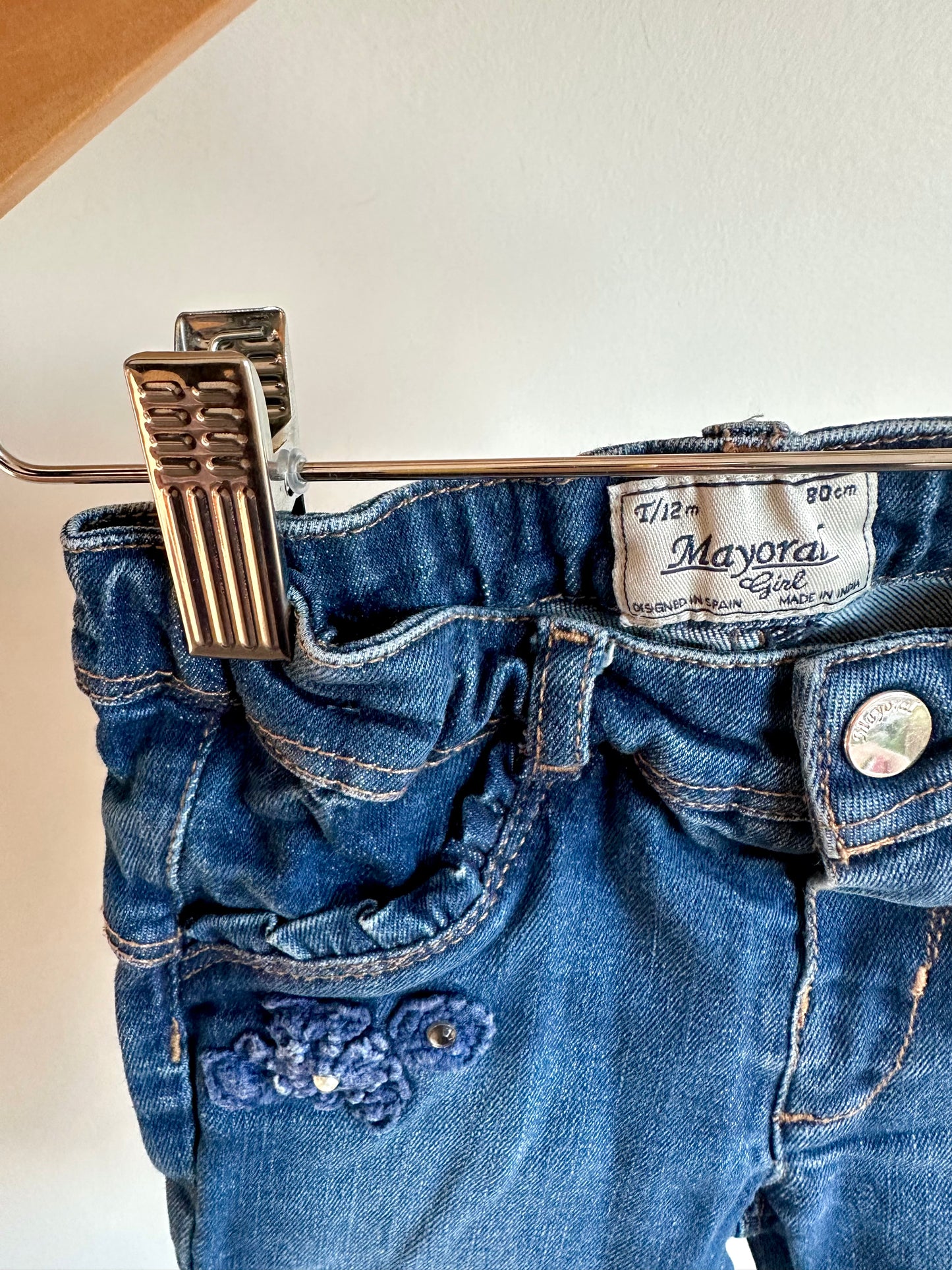 Mayoral Adjustable Waist Jeans / 12m