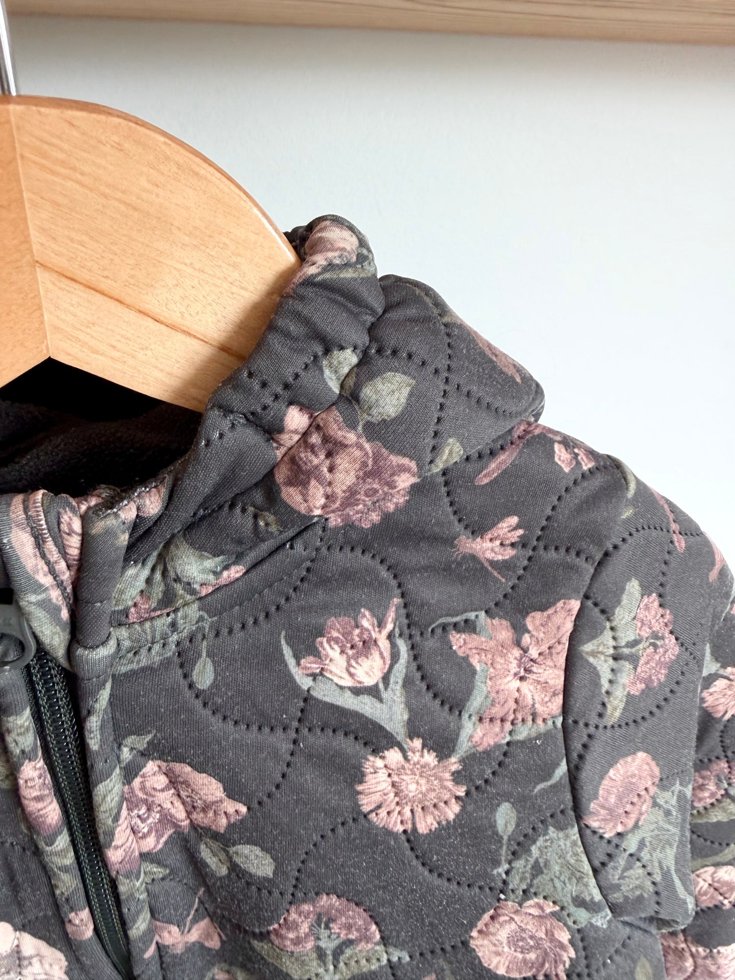 Wheat Floral Hooded Thermo Suit / 18m