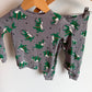 Grey Dino Waffle Knit PJ Set / 24m