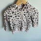 Heart Animal Print Zipper Hoody / 12-18m