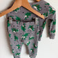 Grey Dino Waffle Knit PJ Set / 24m