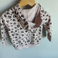 Heart Animal Print Zipper Hoody / 12-18m