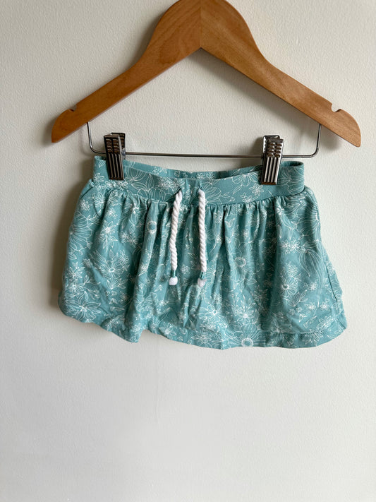 Blue Floral Skirt Shorts / 2T