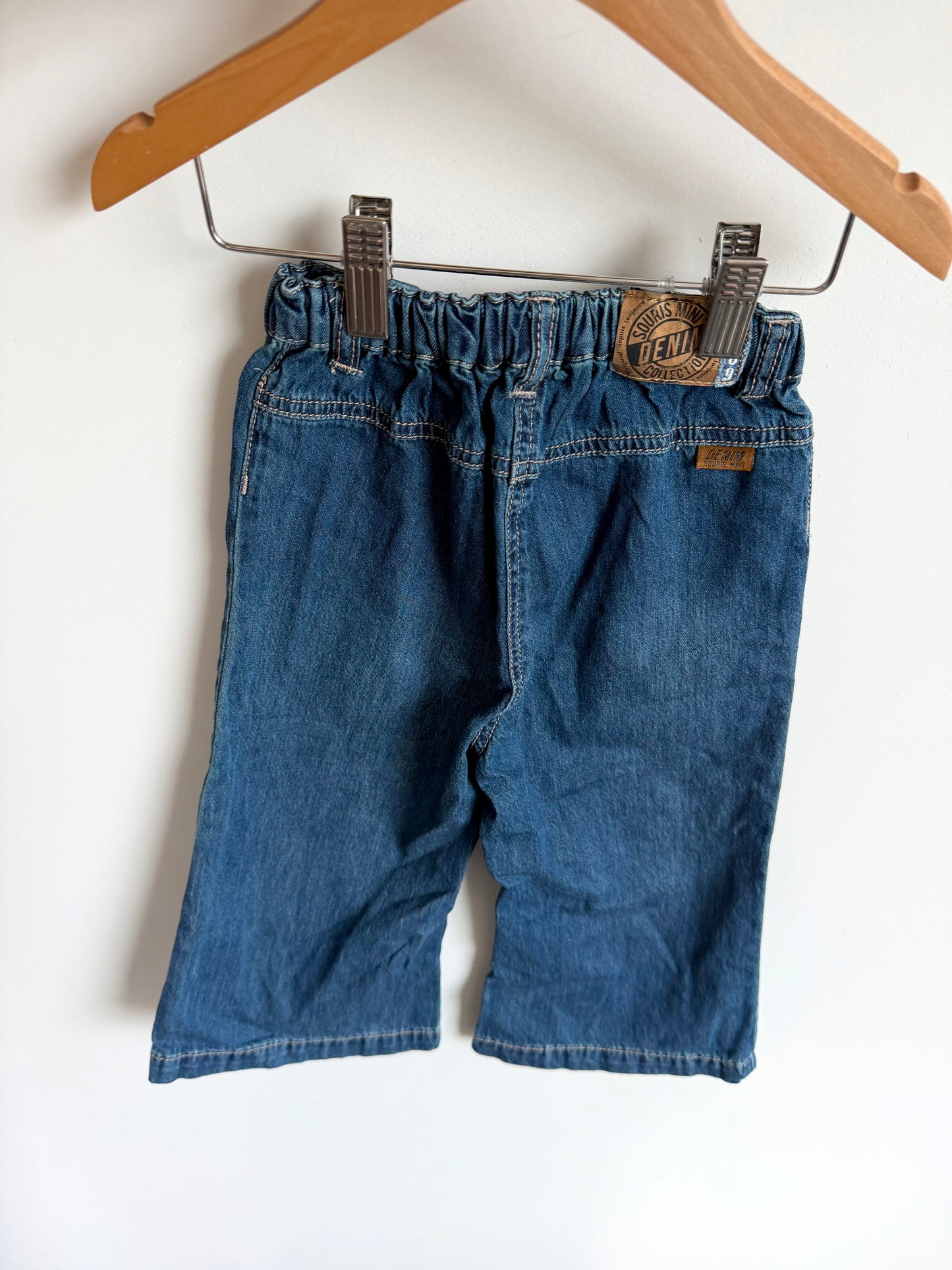 Souris Mini Embroidery Aztec Denim Like Pants / 2-3T