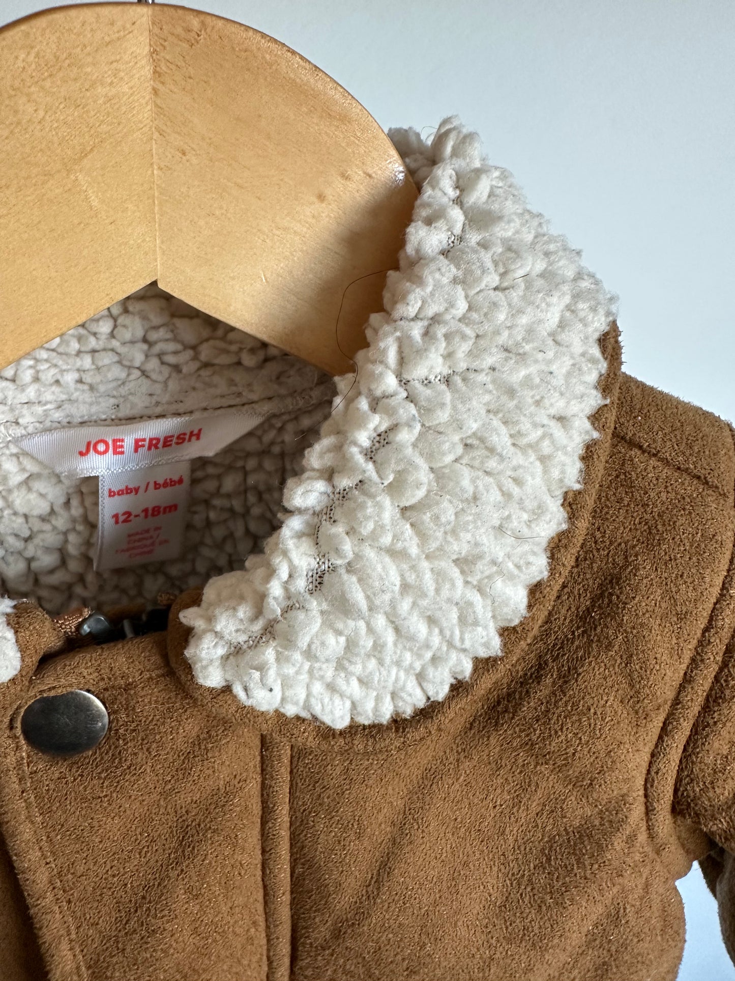 Tan Suede Jacket / 12-18m