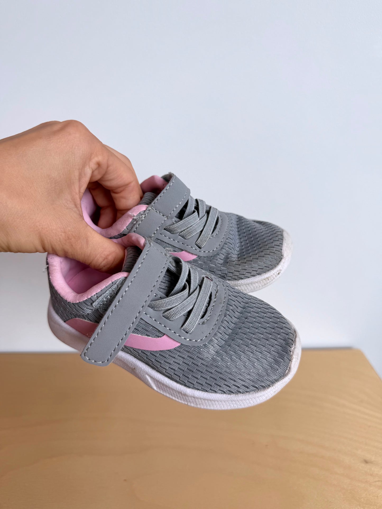 Grey and Pink Running Shoes / Size 6 toddler