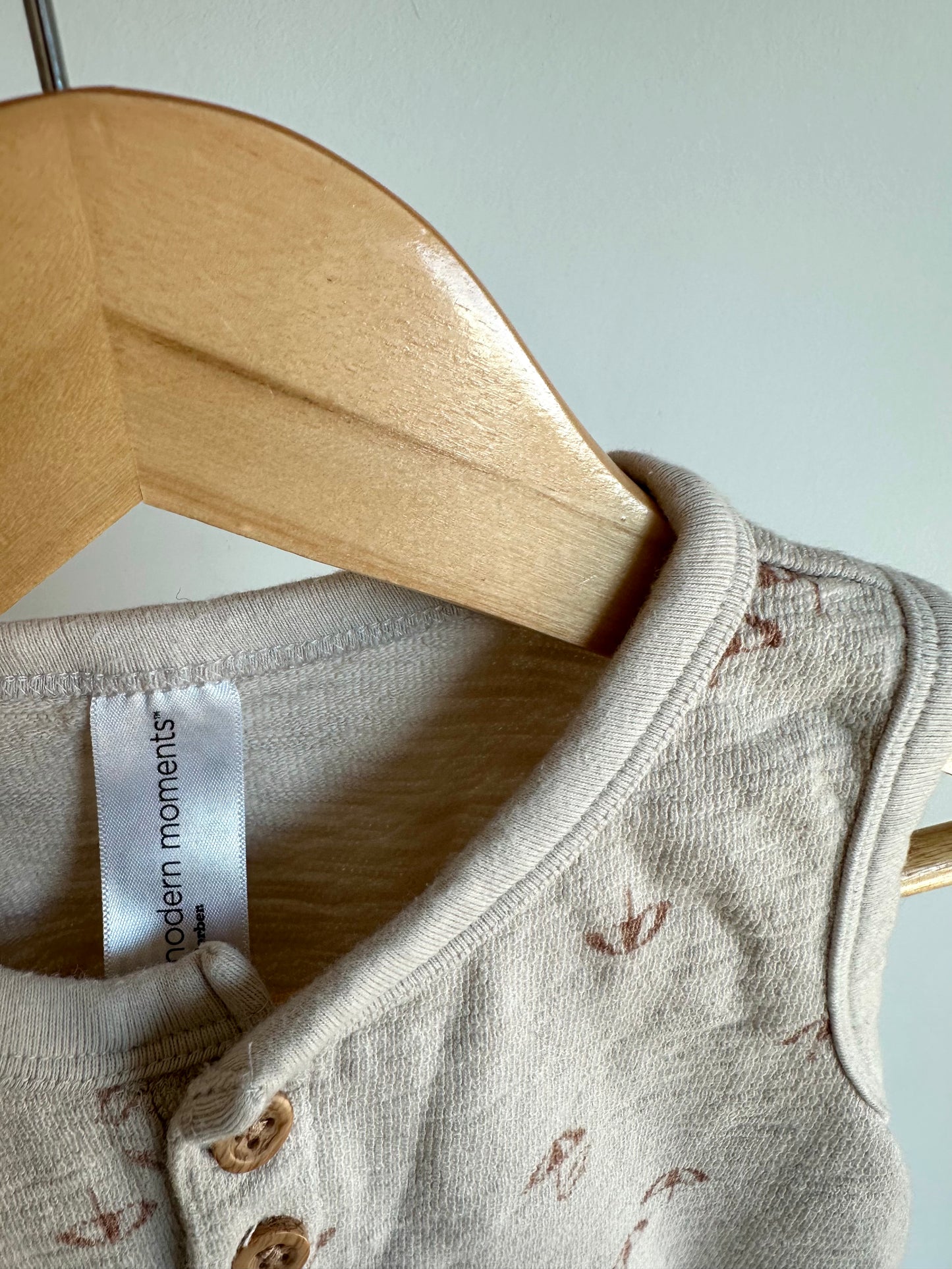 Tan Sun Umbrella Romper / 18m