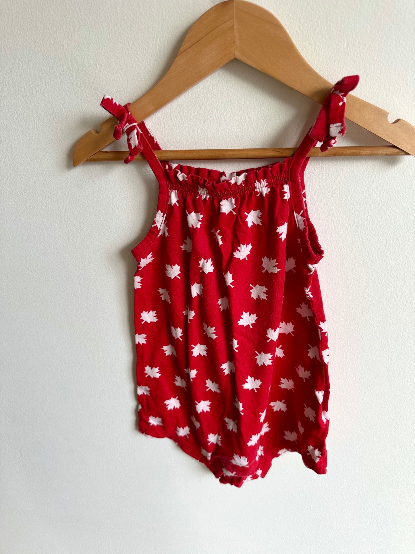 Red Canada Romper / 18-24m