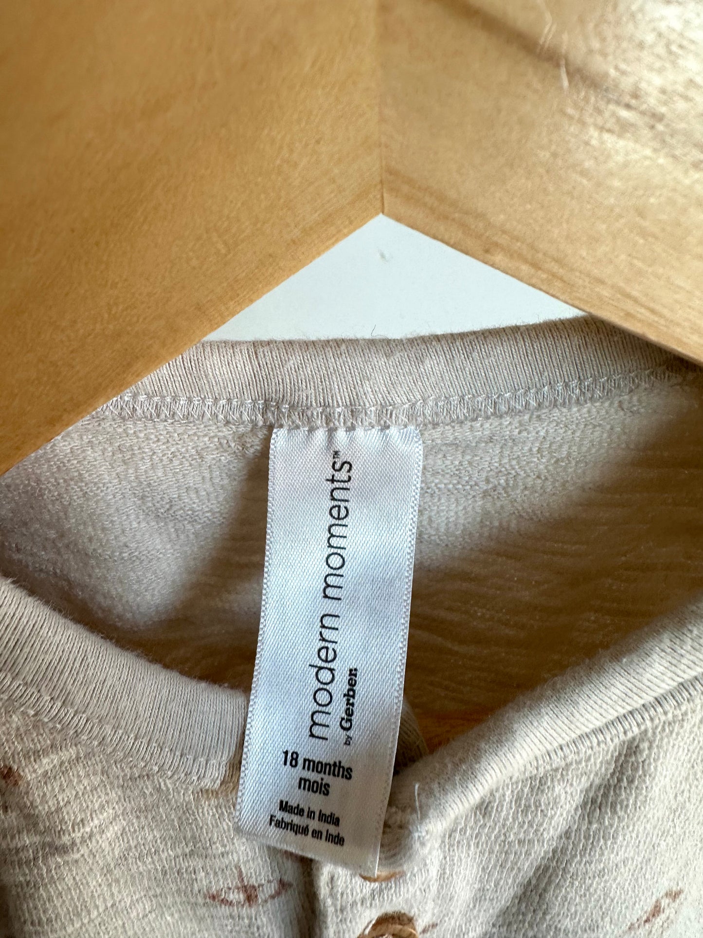 Tan Sun Umbrella Romper / 18m