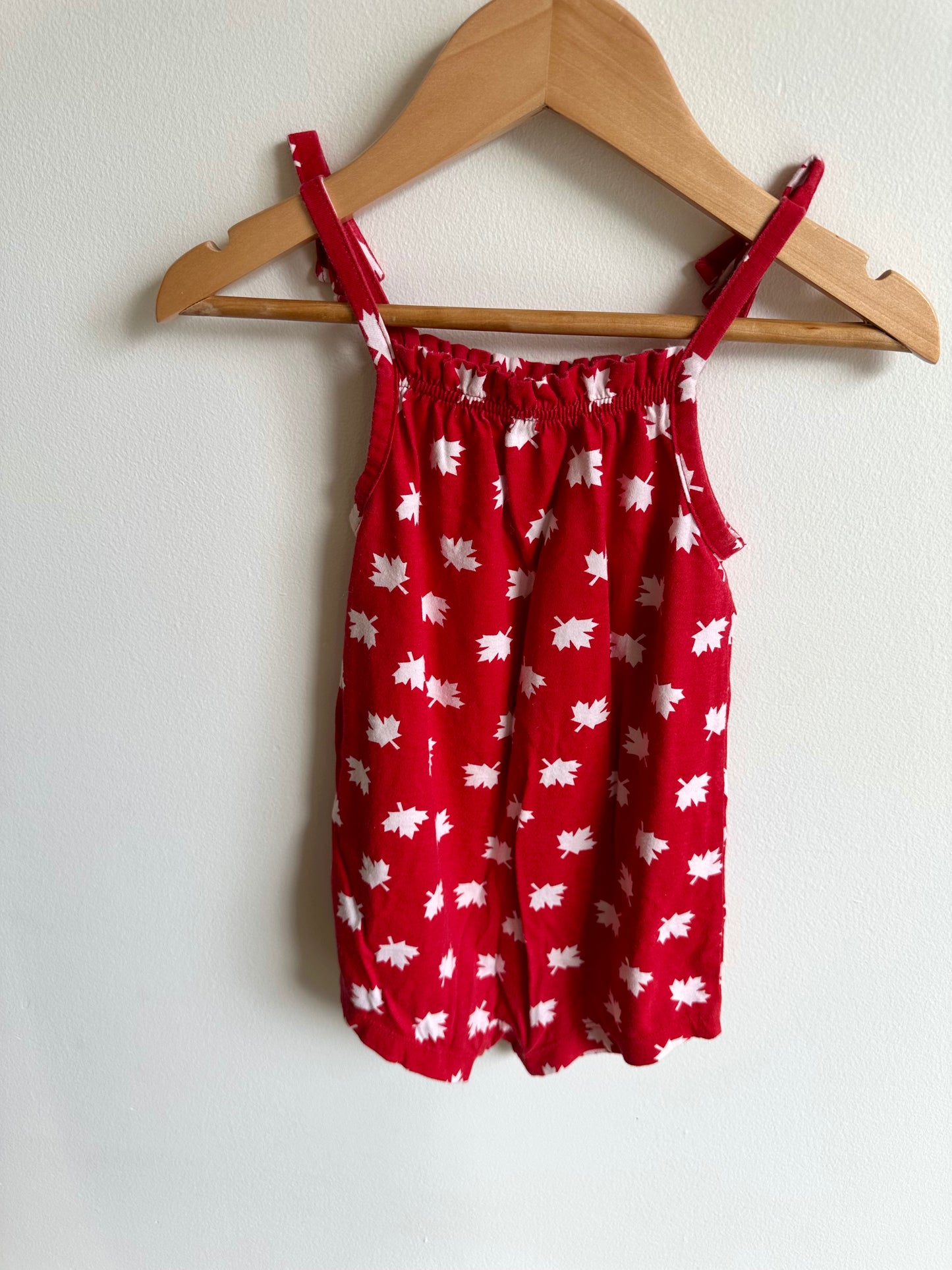 Red Canada Romper / 18-24m