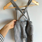 Mini Mioche Grey Sweatpant Overalls / 12-18m