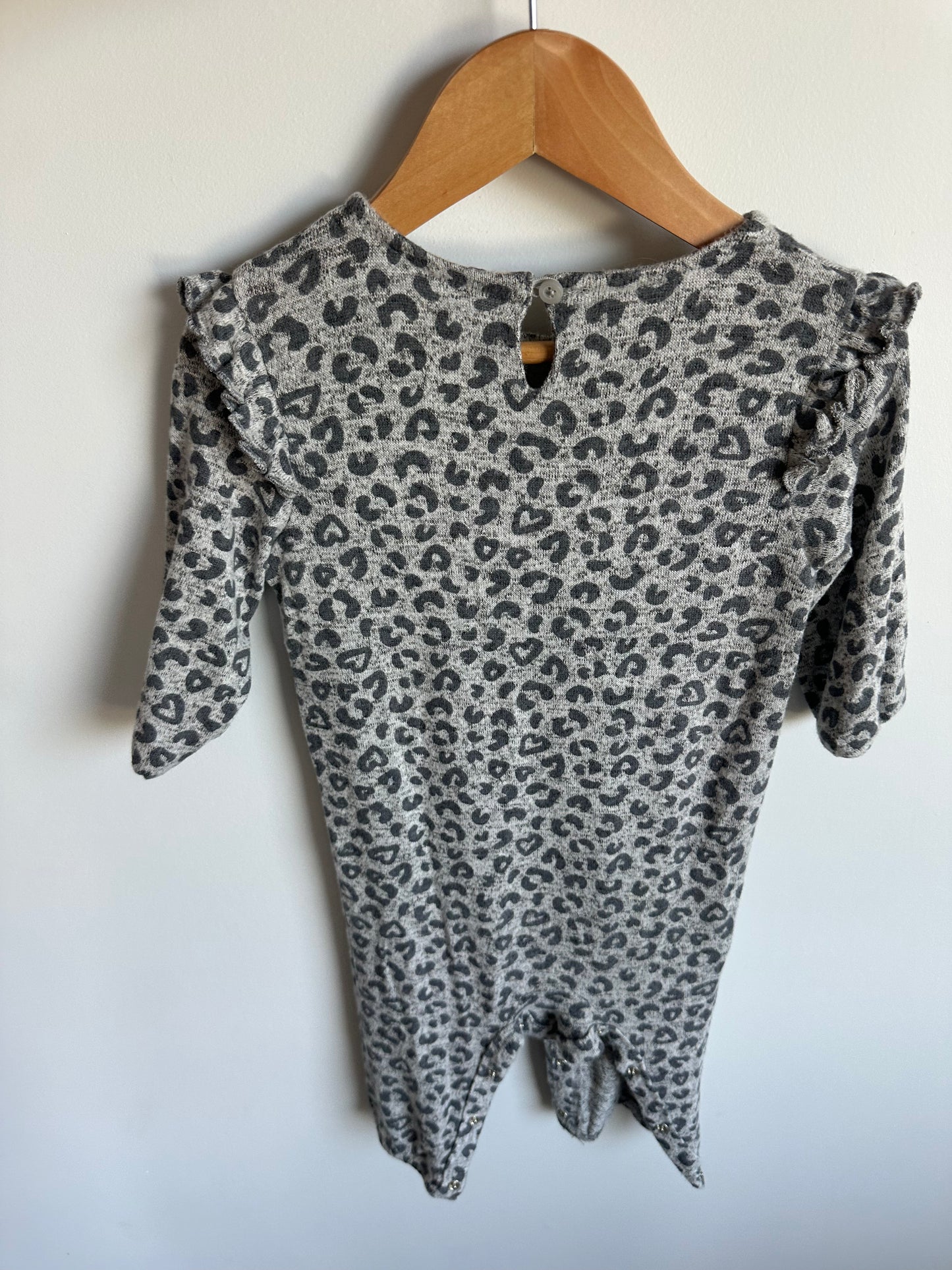 Animal Print Ruffle Soft Jumpsuit / 12-18m