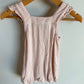 Angel Dear Pink Bamboo Striped Romper / 12-18m