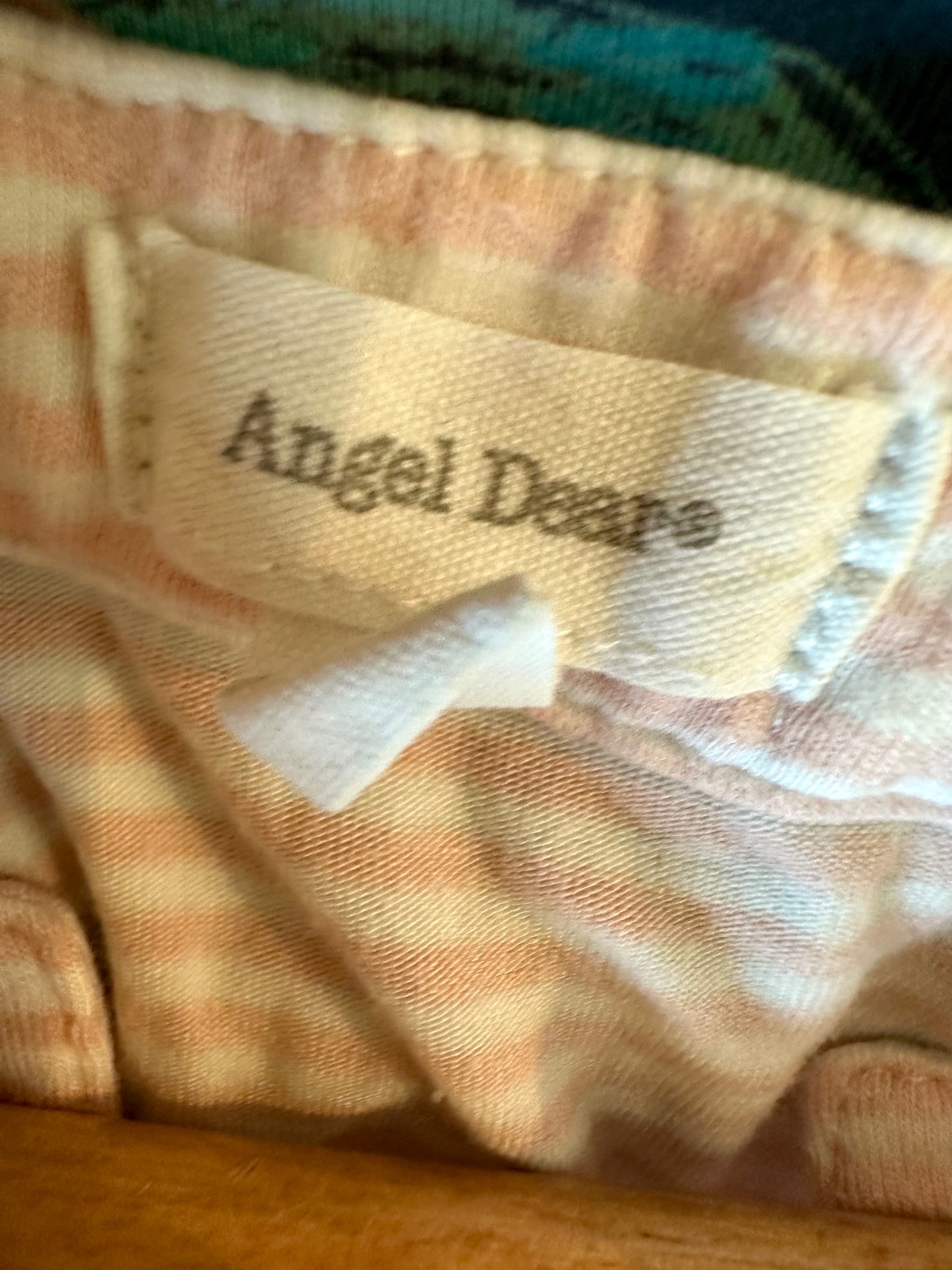 Angel Dear Pink Bamboo Striped Romper / 12-18m