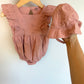 Blush Eyelet Bubble Romper + Hat / 12-18m