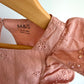 Blush Eyelet Bubble Romper + Hat / 12-18m