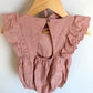 Blush Eyelet Bubble Romper + Hat / 12-18m