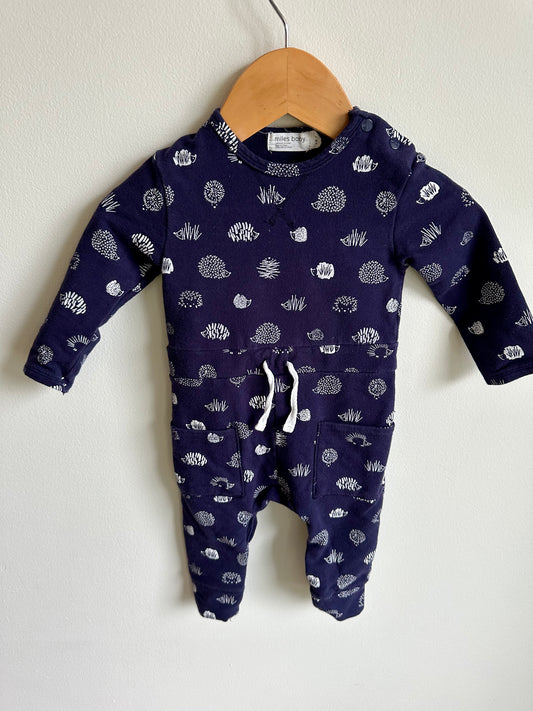 Blue Hedgehog Jumpsuit / 9m