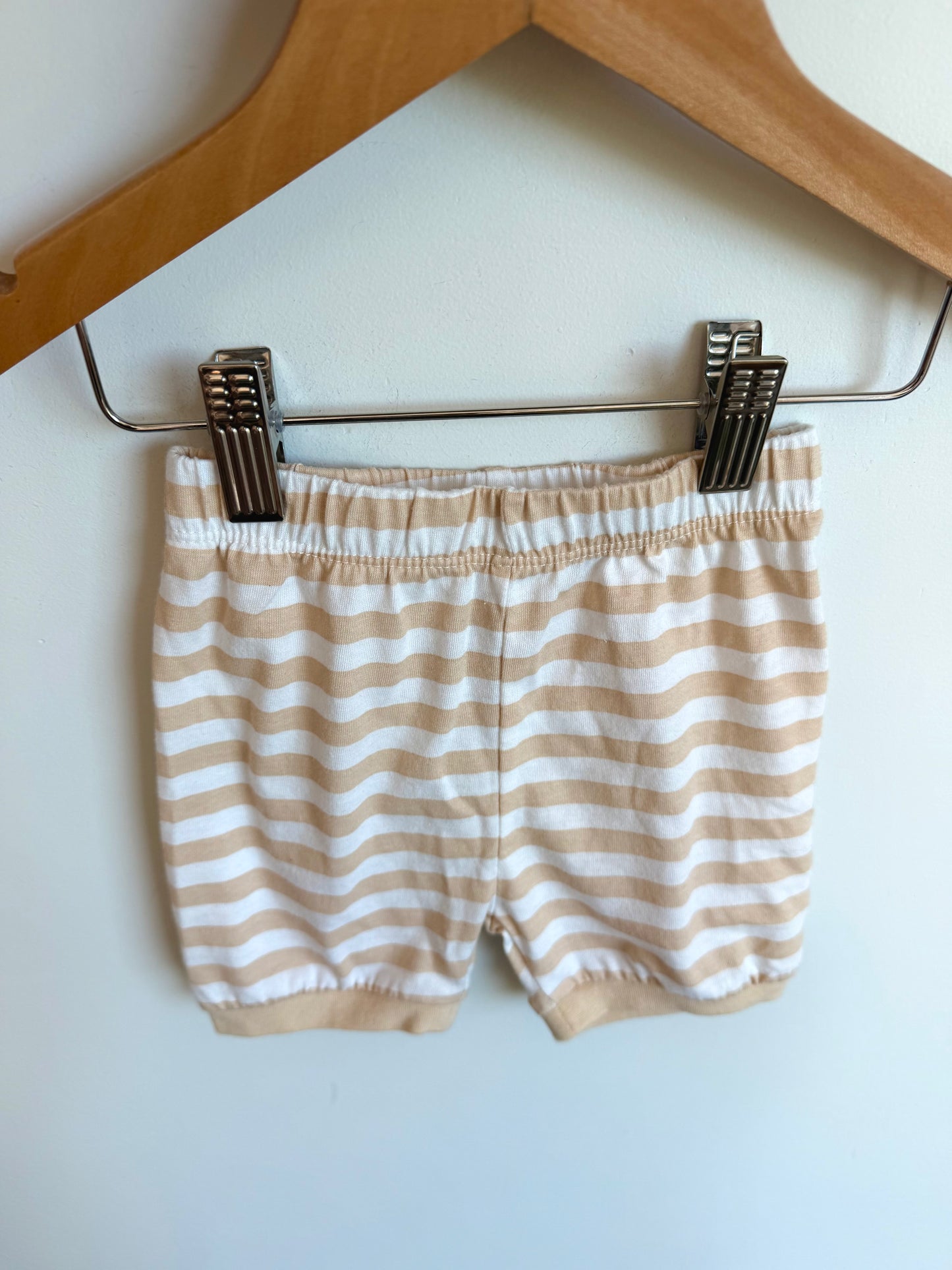 Striped Tan and White Shorts / 12-18m