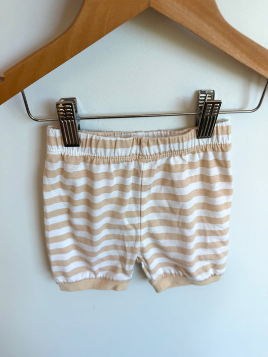 Striped Tan and White Shorts / 12-18m
