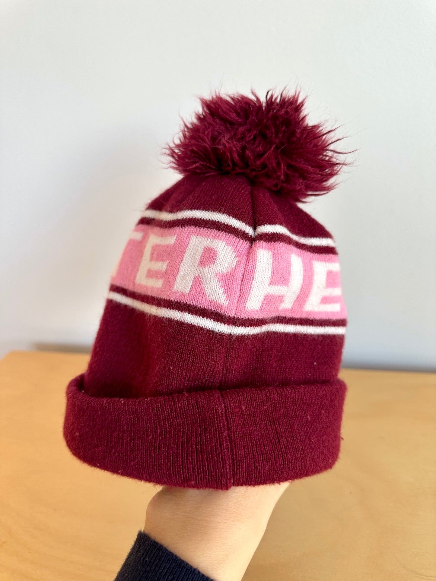 Headster Maroon Toque with Pom Pom  / 2-3T