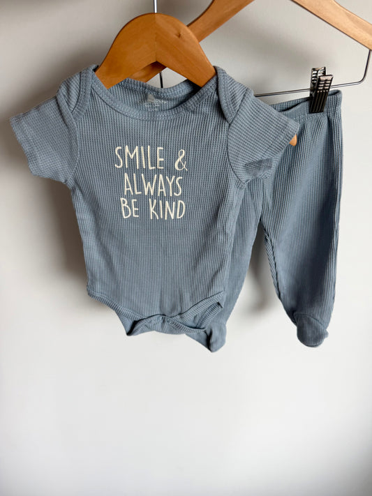 Smile & Always Be Kind Set / 6-9m