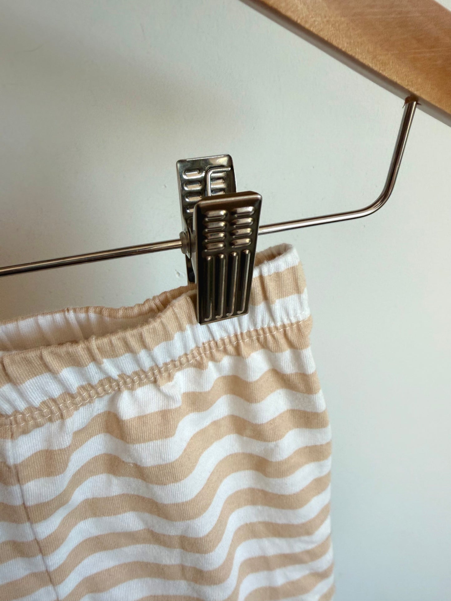 Striped Tan and White Shorts / 12-18m
