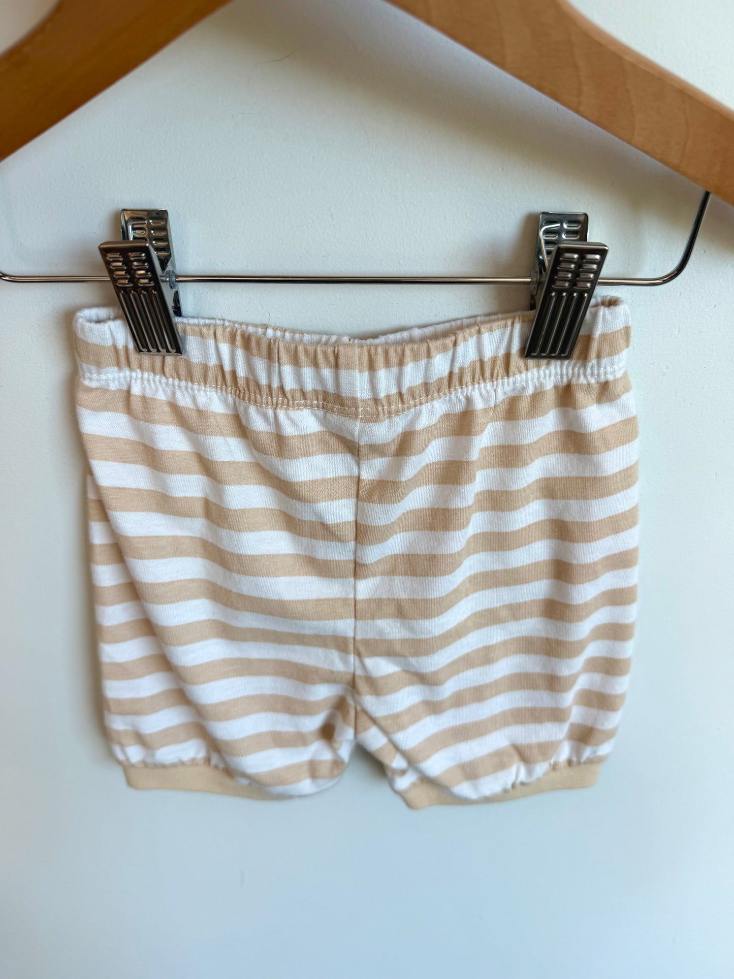 Striped Tan and White Shorts / 12-18m