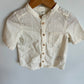 H&M 100% Cotton White Button Up T-shirt / 12-18m
