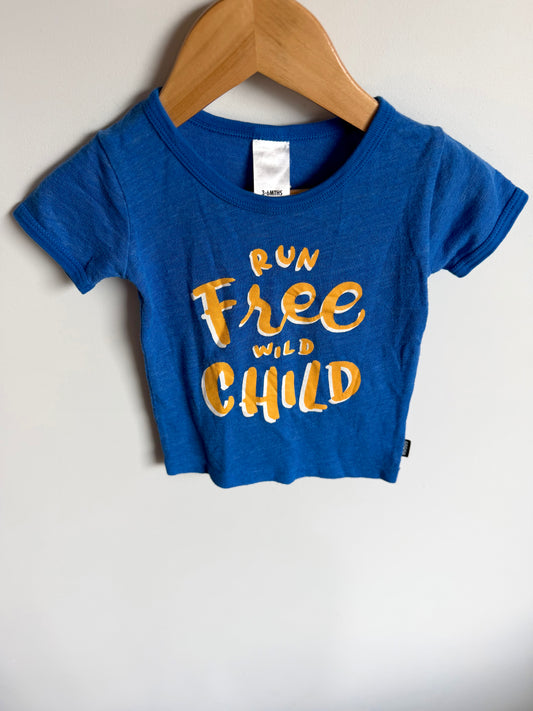 Bonds Run Free Wild Child T-Shirt / 3-6m