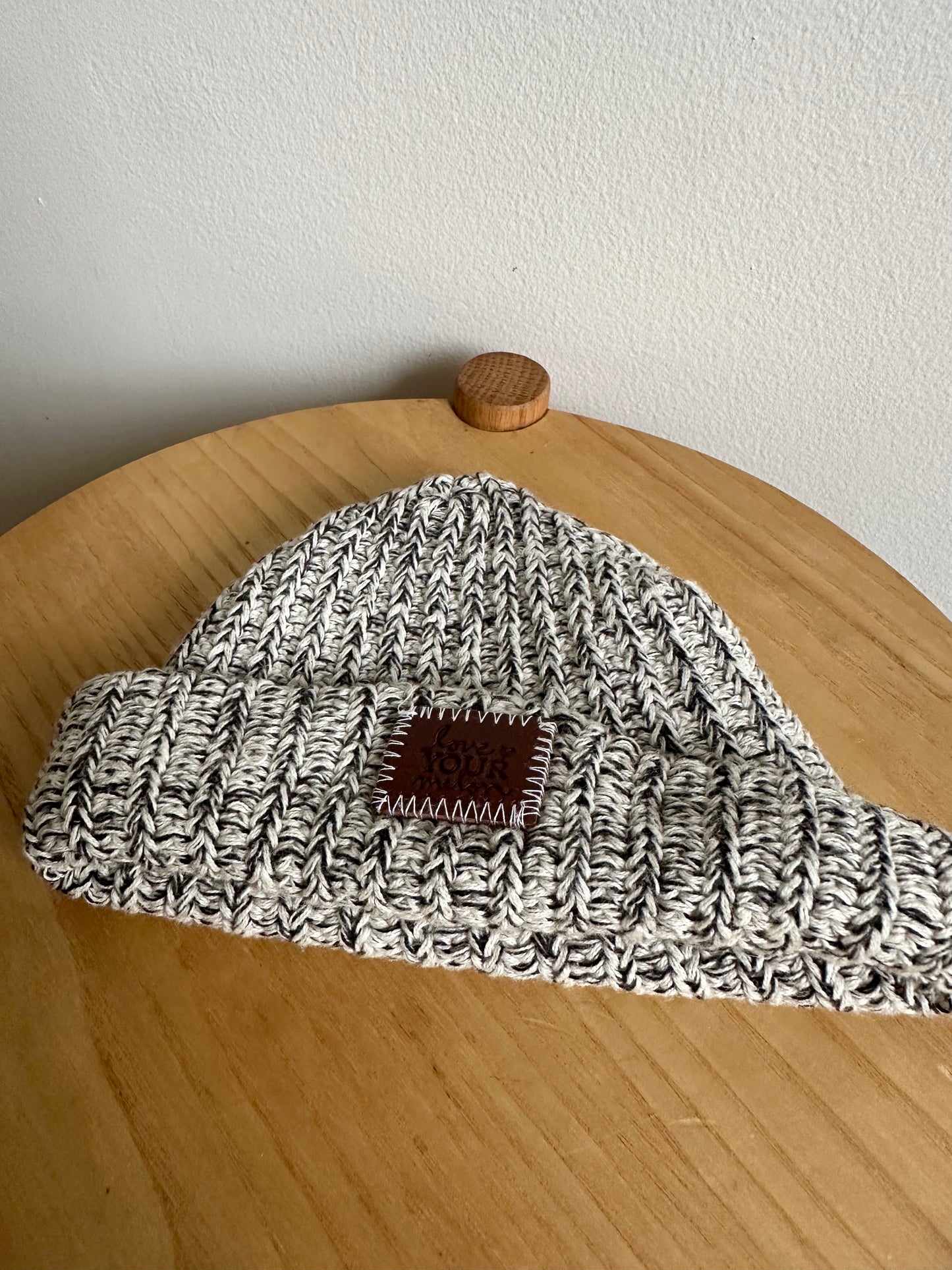 Grey Cable Knit Toque / 0-6m