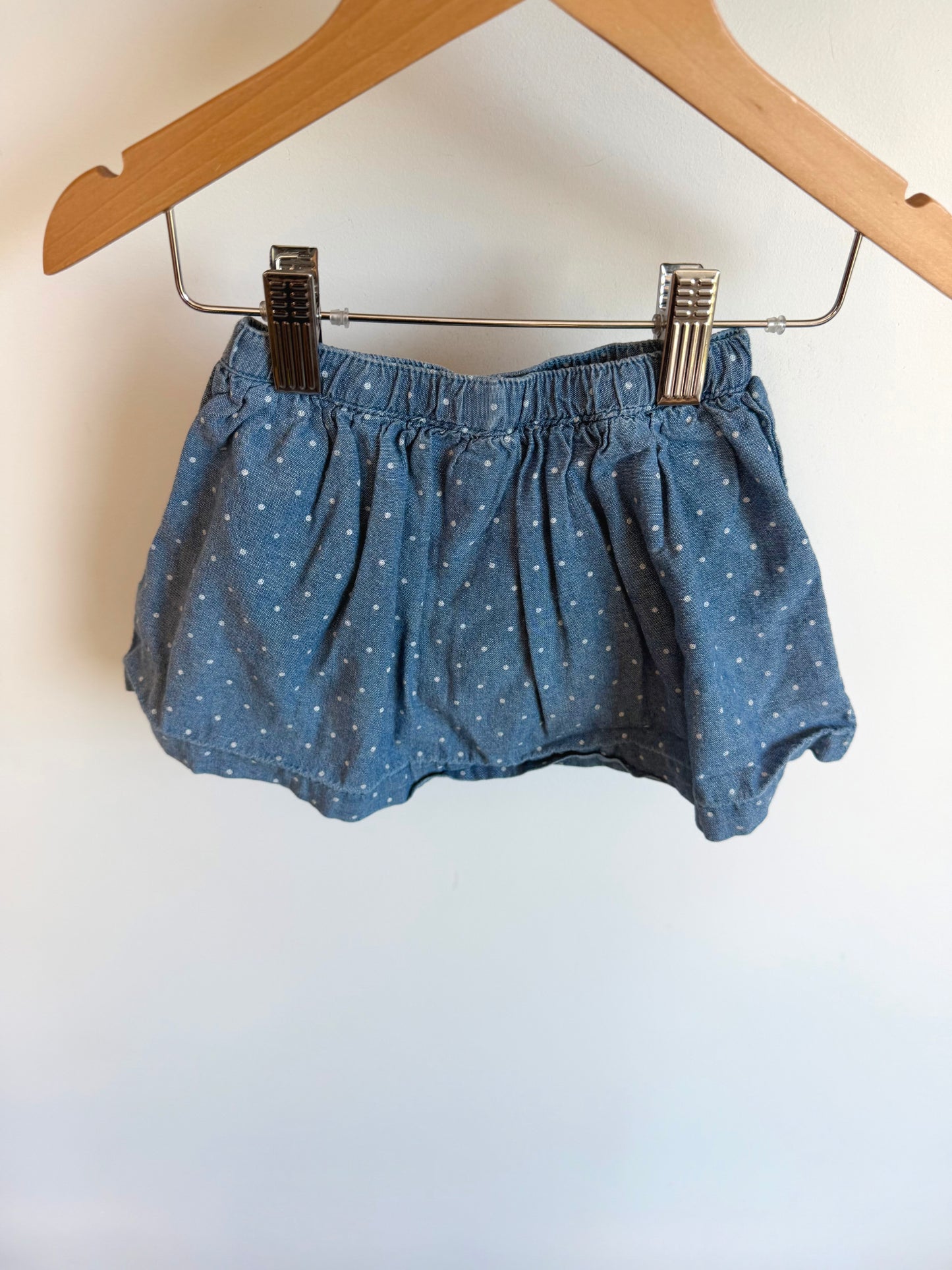 Dotted Chambray Skirt / 12m
