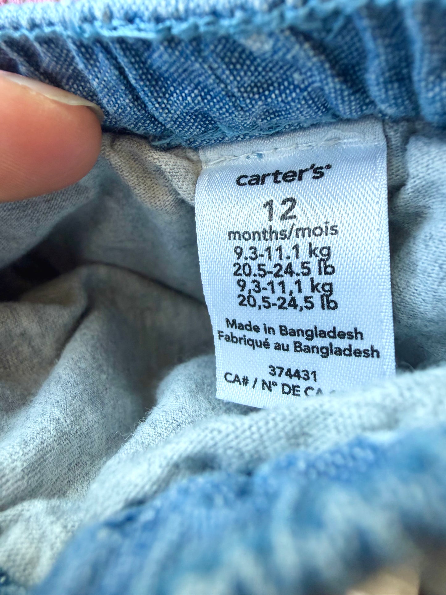 Dotted Chambray Skirt / 12m