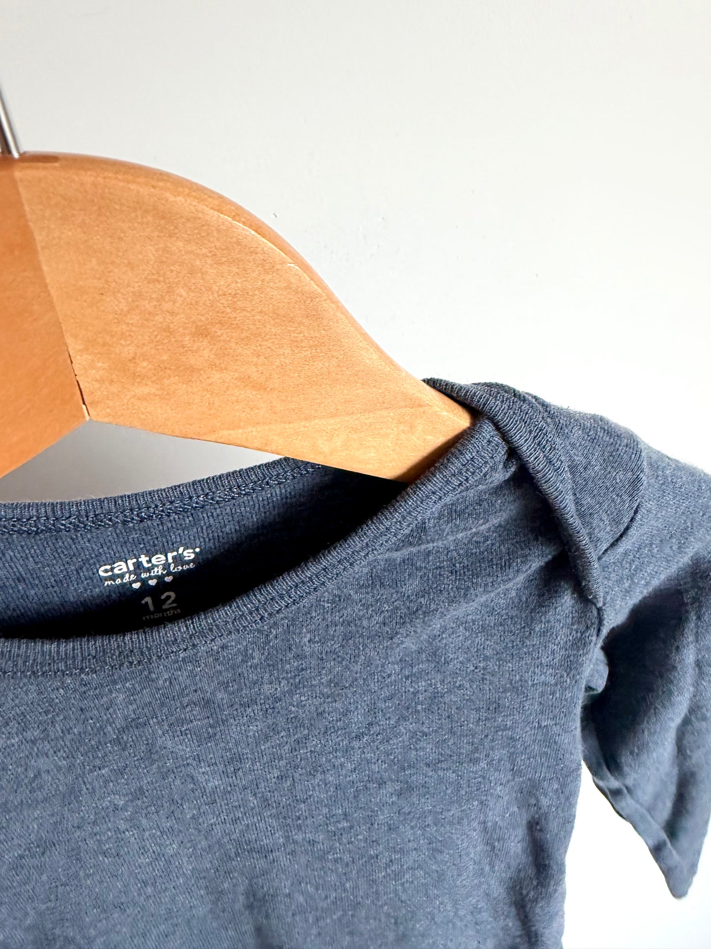 Blue Long Sleeve Bodysuit / 12m
