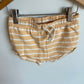 100% Organic Cotton Yellow Stripe Shorts / 12-18m