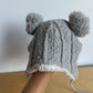 Jan & Jul Strap Grey Ear Toque / 0-6m