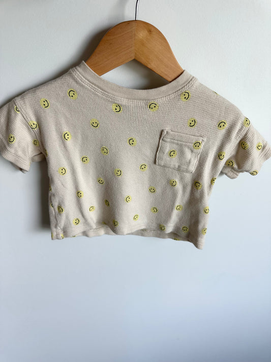 Smiley Face Boxy T-Shirt / 12-18m