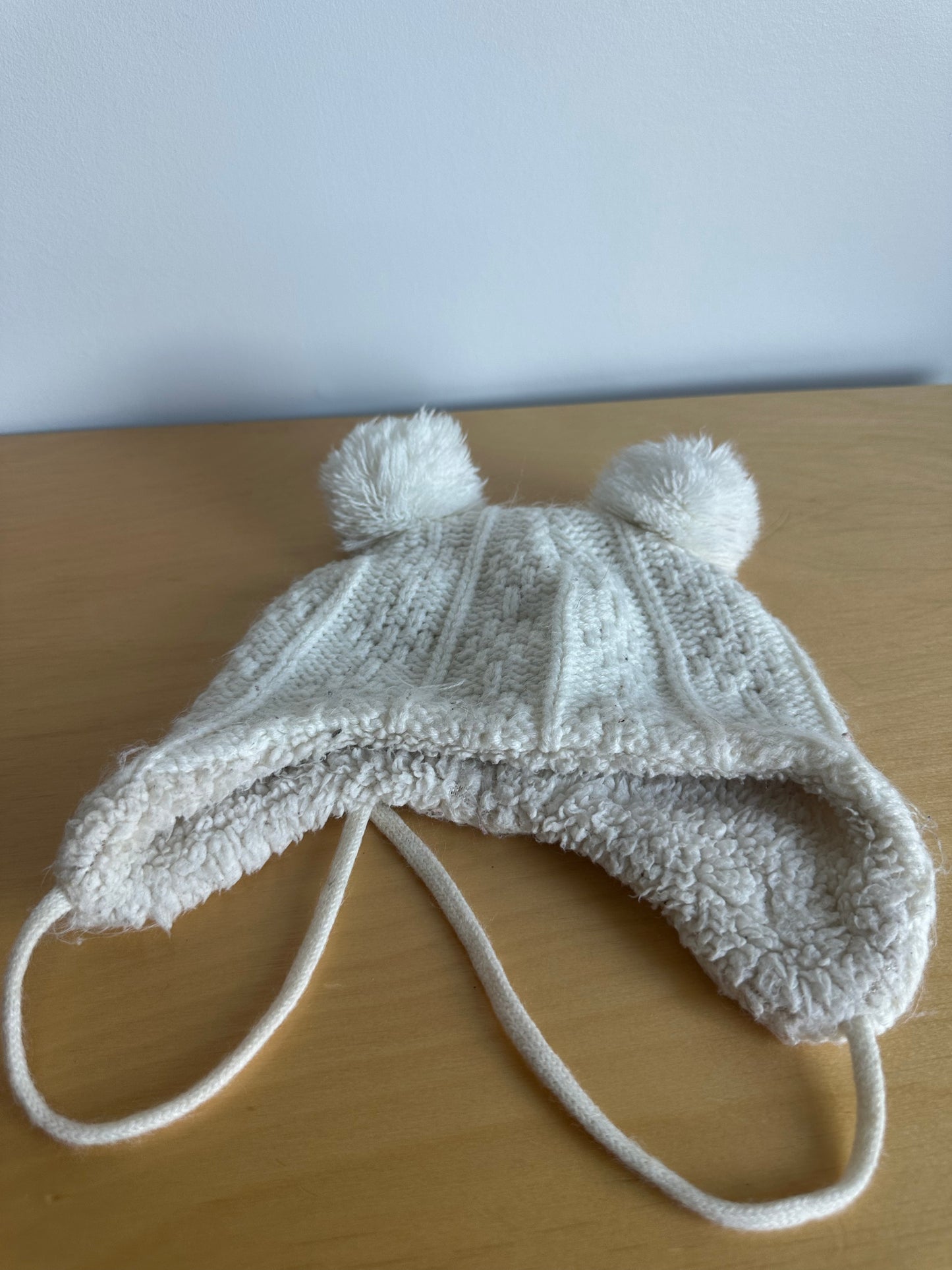 Jan & Jul Strap White Ear Toque / 0-6m