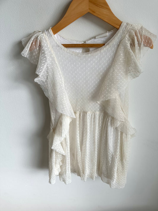 Ruffle White Dress / 5 years