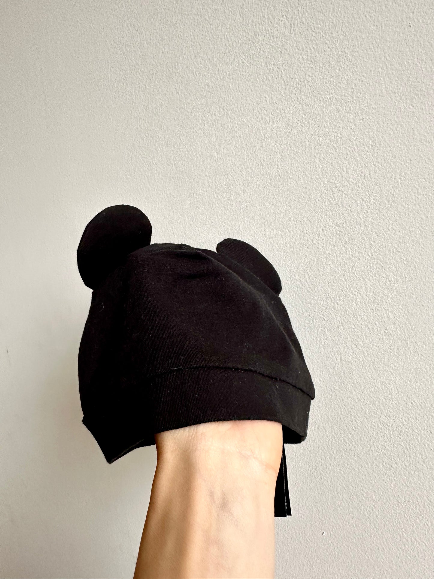 Black Bear Ears Beanie / 6-9m