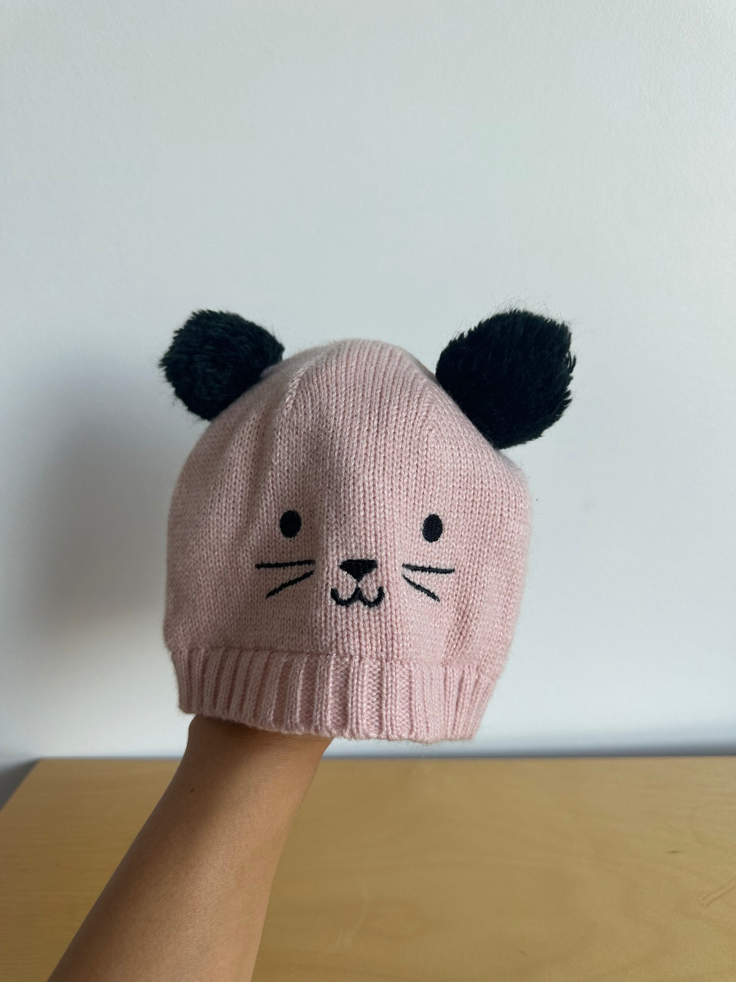 Animal Face Pink Toque / 6-12m