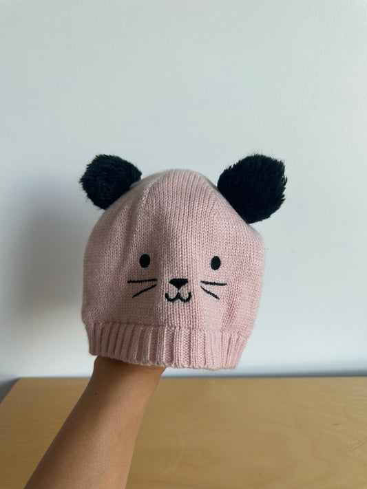 Animal Face Pink Toque / 6-12m