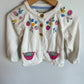 Strawberry Embroidered Cardigan / 3-4T