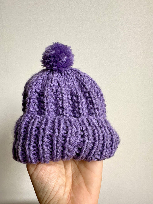 Purple Handmade Toque / 3-6m?