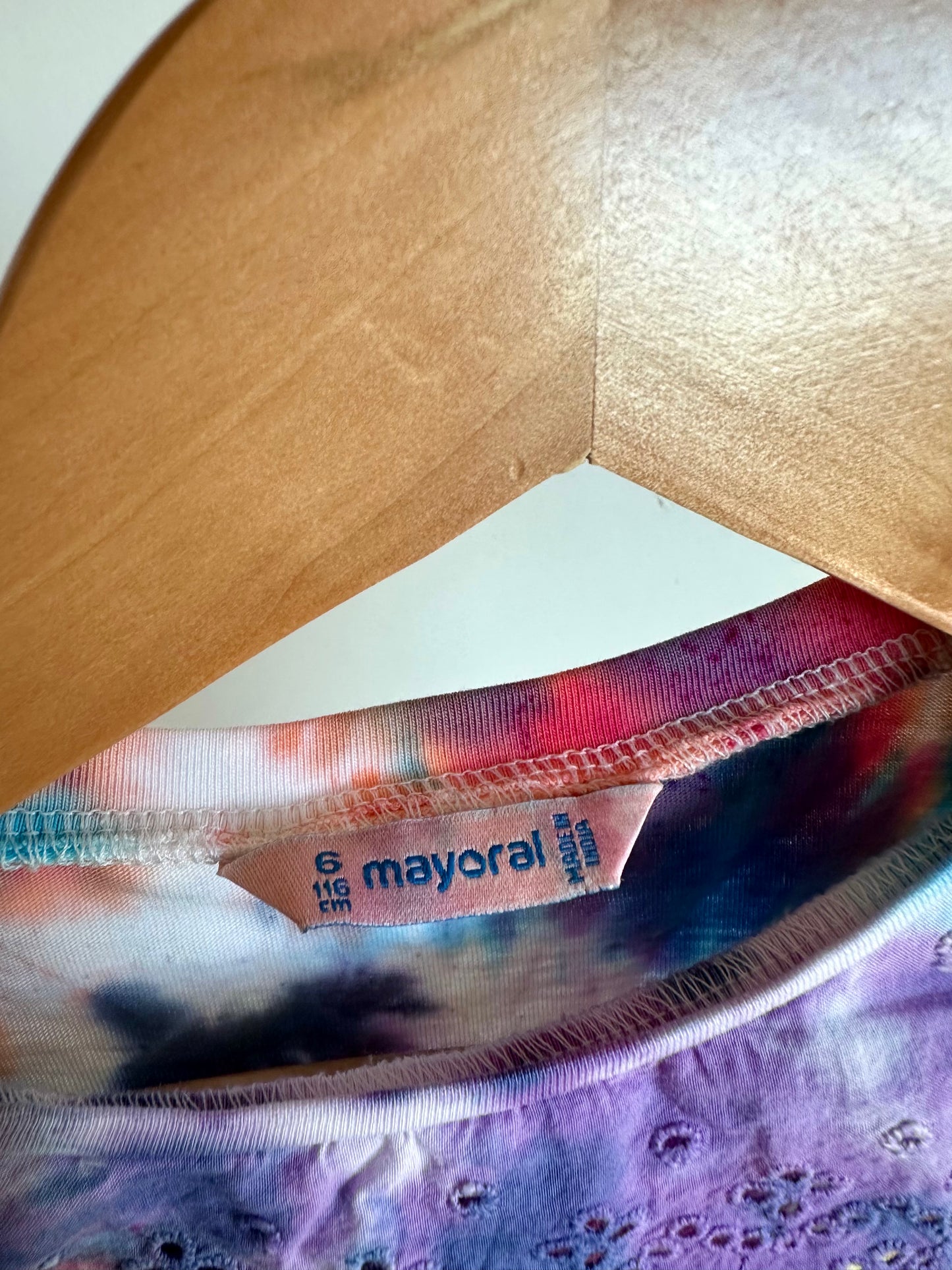 Mayoral Tie Dye Ruffle Top / 6 years