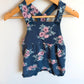 Minymo Blue Floral Romper / 12m