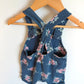 Minymo Blue Floral Romper / 12m