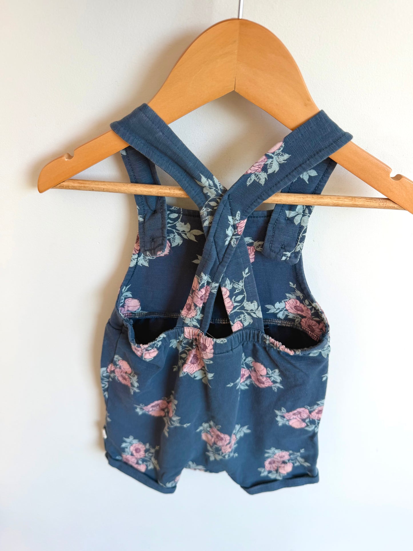 Minymo Blue Floral Romper / 12m