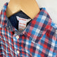 Collared Blue + Red Plaid Top / 6-12m