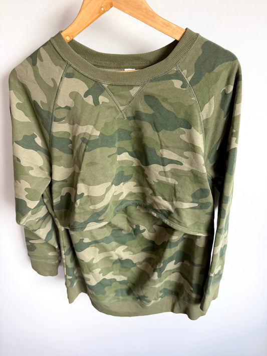 Camo Nursing Maternity Sweater / Med large (No Shipping)